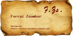 Forrai Zsombor névjegykártya